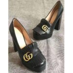 Gucci Women Leather Mid-Heel Pump 5.1 cm Heel-Black – Image 2
