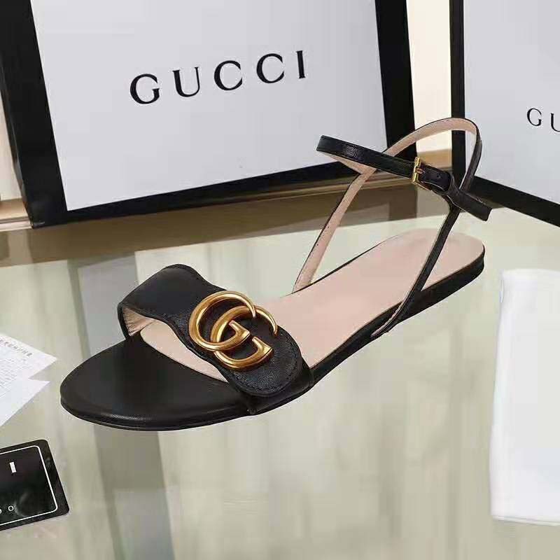 gucci women's double strap platform sandals