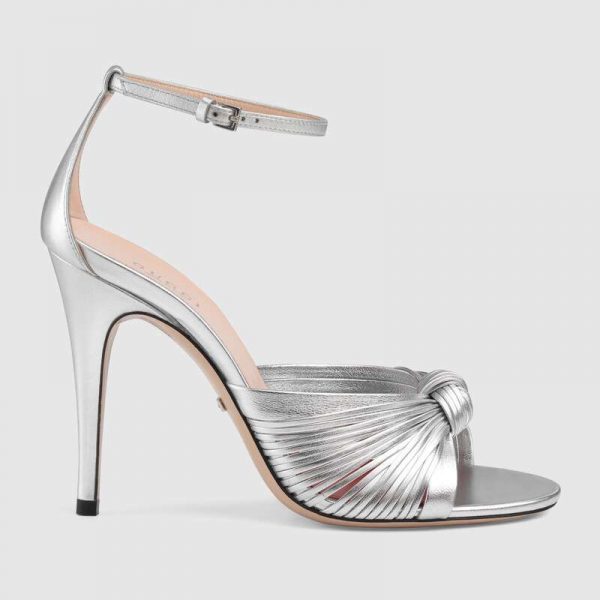 gucci silver heels