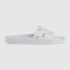 Gucci Women's Rubber GG Slide Sandal-White