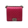 Chanel Women Boy Chanel Handbag in Smooth Calfskin Leather-Rose