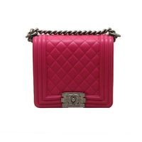 Chanel Women Boy Chanel Handbag in Smooth Calfskin Leather-Rose (3)