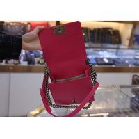 Chanel Women Boy Chanel Handbag in Smooth Calfskin Leather-Rose (3)
