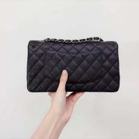 Chanel Women CF Flap Bag in Diamond Pattern Calfskin Leather-Black (4)