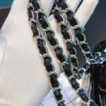 Chanel Women CF Flap Bag in Diamond Pattern Patent Calfskin Leather-Black - Bild 9