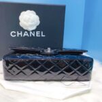 Chanel Women CF Flap Bag in Diamond Pattern Patent Calfskin Leather-Black - Bild 7
