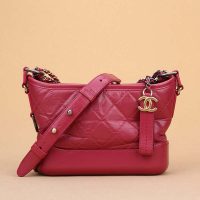 Chanel Women Chanel’s Gabrielle Small Hobo Bag in Calfskin Leather-Red (8)
