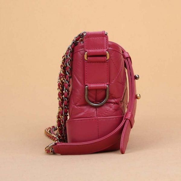 Chanel Women Chanel’s Gabrielle Small Hobo Bag in Calfskin Leather-Red (5)