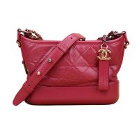 Chanel Women Chanel’s Gabrielle Small Hobo Bag in Calfskin Leather-Red (8)
