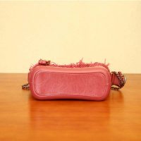 Chanel Women Chanel’s Gabrielle Small Hobo Bag in Calfskin Tweed Fabrics-Red (14)