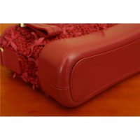 Chanel Women Chanel’s Gabrielle Small Hobo Bag in Calfskin Tweed Fabrics-Red (14)
