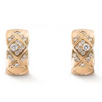 Chanel Women Coco Crush Earrings in 18K Gold and Diamonds-White (1)