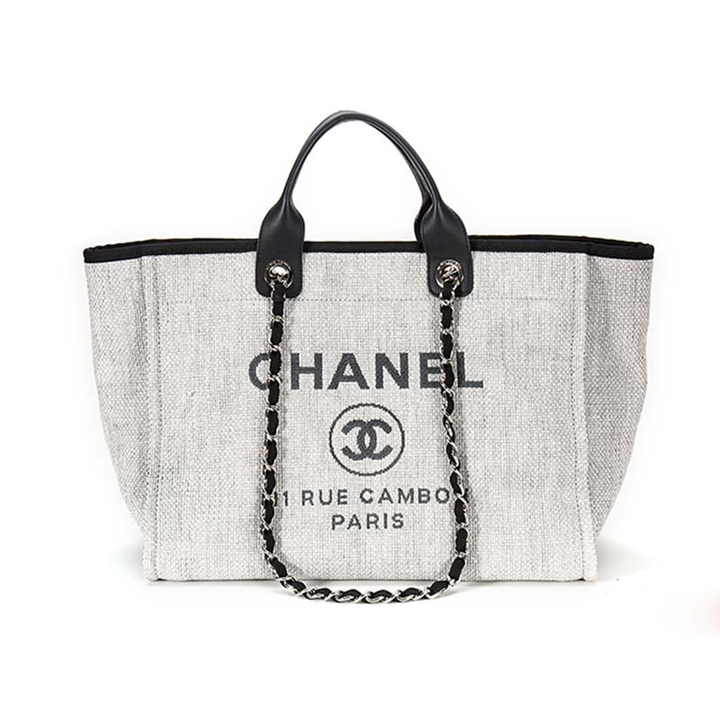 Travel bag Chanel Grey in Cotton - 32773002