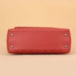 Chanel Women Flap Bag with Top Handle in Grained Calfskin Leather-Red - Image 6