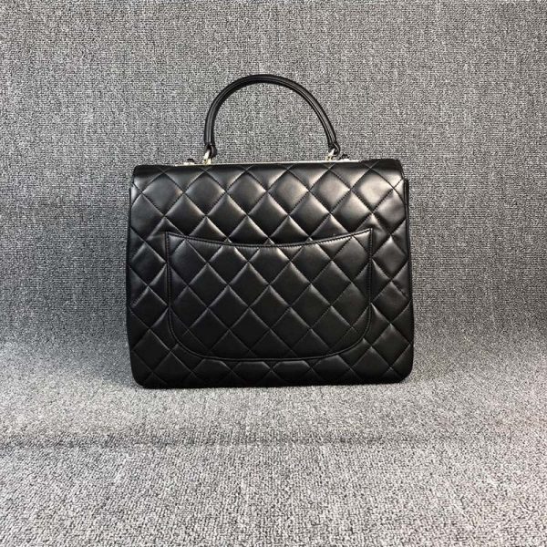 Chanel Women Kelly Flap Bag in Goatskin Leather-Black (3)