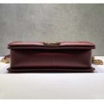 Chanel Women Large Leboy Flap Bag with Chain in Goatskin Leather-Maroon - Image 7