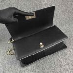 Chanel Women Leboy Flap Bag in Diamond Pattern Calfskin Leather with Top Handle-Black - Image 5