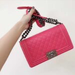 Chanel Women Leboy Flap Bag with Chain in Calfskin Leather-Rose - Bild 5
