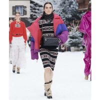Chanel Women Mixed Fibers Red Purple & Fuchsia Jacket (1)