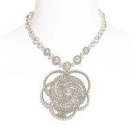Chanel Women Necklace in Metal Glass Pearls & Diamantés-White (2)