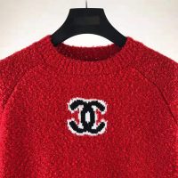 Chanel Women Pullover Wool and Mixed Fibers & Cashmere Sweater-Red (5)