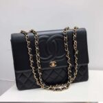 Chanel Women Vintage Maxi Flap Bag in Goatskin Leather-Black - Image 2
