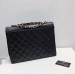 Chanel Women Vintage Maxi Flap Bag in Goatskin Leather-Black - Image 4