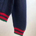 Gucci Men Oversize Cable Knit Cardigan Sweater-Navy – Bild 8