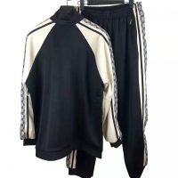 Gucci Men Oversize Technical Jersey Jacket in GG Printed Nylon-Black (1)