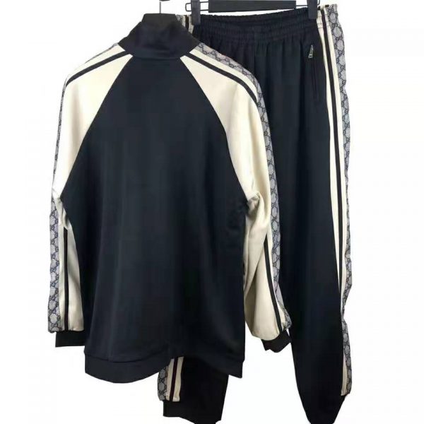 Gucci Men Oversize Technical Jersey Jacket in GG Printed Nylon-Black (6)