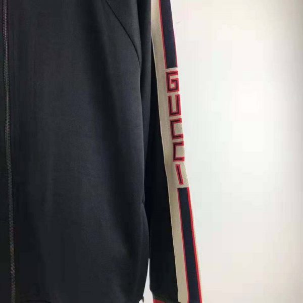 Gucci Men Technical Jersey Jacket-Black (10)