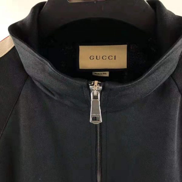 Gucci Men Technical Jersey Jacket-Black (12)