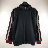 Gucci Men Technical Jersey Jacket-Black (1)