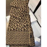 Gucci Unisex G Rhombus Jacquard Scarf in Wool and Cotton-Brown (1)