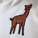 Gucci Women Hooded Sweatshirt with Deer Patch in 100% Cotton-White – Image 6