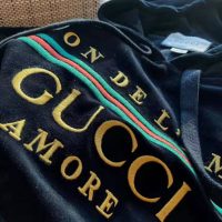 Gucci Women Oversize Sweatshirt with Gucci Embroidery in Black Cotton (1)