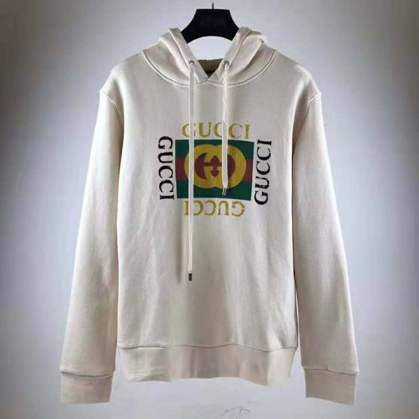 Gucci Women Oversize Sweatshirt with Gucci Logo in 100% Cotton-White (3)