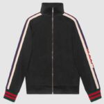 Gucci Damen Technical Jersey Jacke-Schwarz