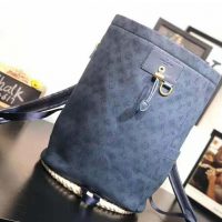 Louis Vuitton LV Men Chalk Backpack in Monogram Denim-Blue (1)