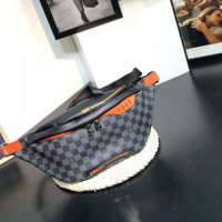 Louis Vuitton LV Men Damier Cobalt Race Discovery Bumbag in Monogram Canvas-Orange (1)