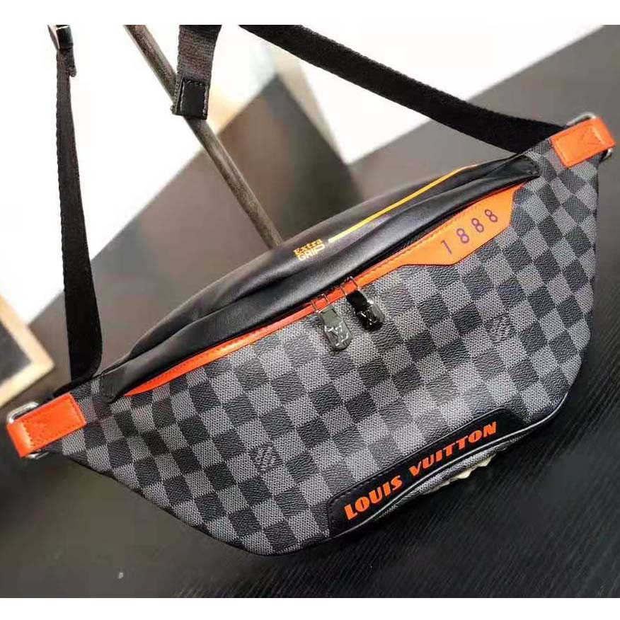 Louis Vuitton LV Men Damier Cobalt Race Discovery Bumbag in Monogram  Canvas-Orange - LULUX