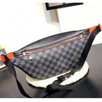 Louis Vuitton LV Men Damier Cobalt Race Discovery Bumbag in Monogram Canvas-Orange (1)