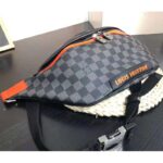 Louis Vuitton LV Men Damier Cobalt Race Discovery Bumbag in Monogram Canvas-Orange - Image 6