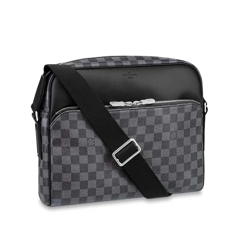 LOUIS VUITTON Dayton PM Damier Graphite Reporter Messenger Shoulder Bag  Mens LV