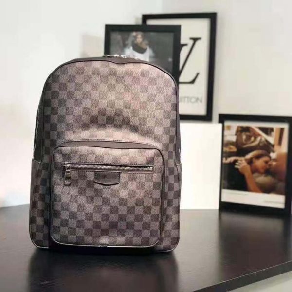 Louis Vuitton LV Men Josh Backpack in Damier Graphite Canvas-Grey (2)