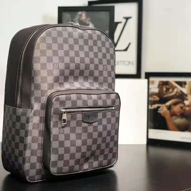 Louis Vuitton Mens Takeoff Backpack Grey Leather ref.1006662