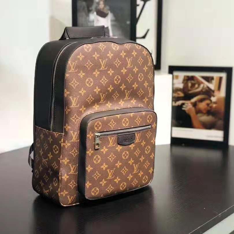Louis Vuitton LV Men Josh Backpack in Monogram Macassar-Brown - LULUX