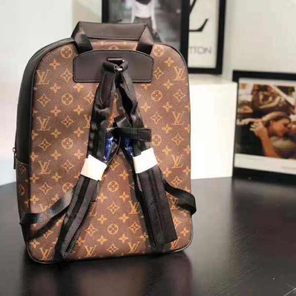 Louis Vuitton LV Men Josh Backpack in Monogram Macassar-Brown (6)