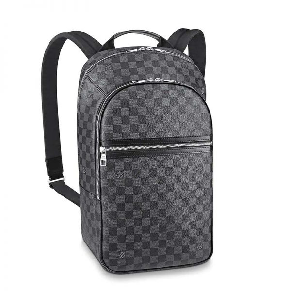 Louis Vuitton LV Men Michael NM Backpack in Damier Infini Leather-Grey (1)