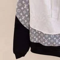 Louis Vuitton LV Men Monogram Circle Cut Hoodie in 100% Cotton-Grey (5)